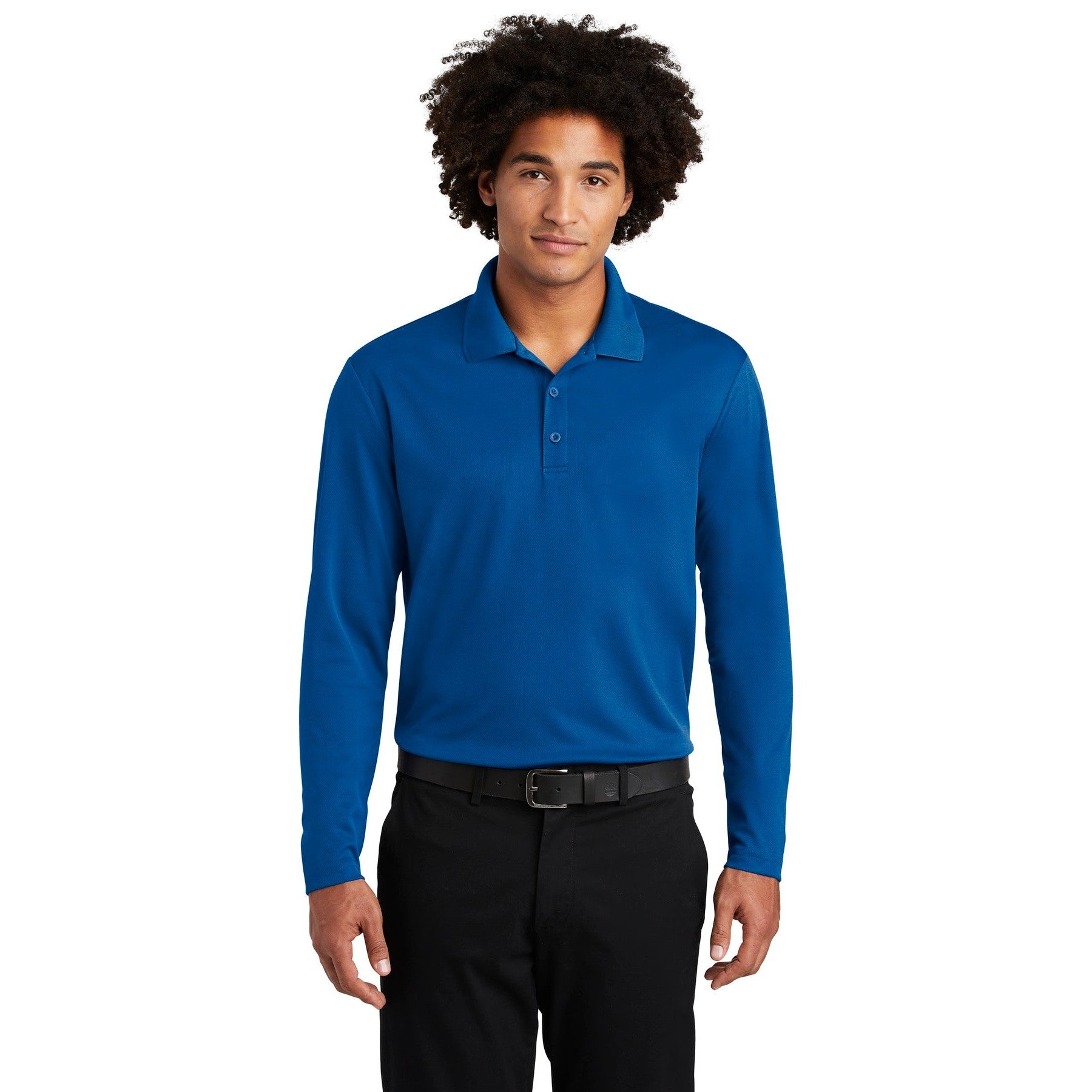Sport-Tek-Sport-Tek ® PosiCharge ® RacerMesh ® Long Sleeve Polo. ST640LS-MedTech-7